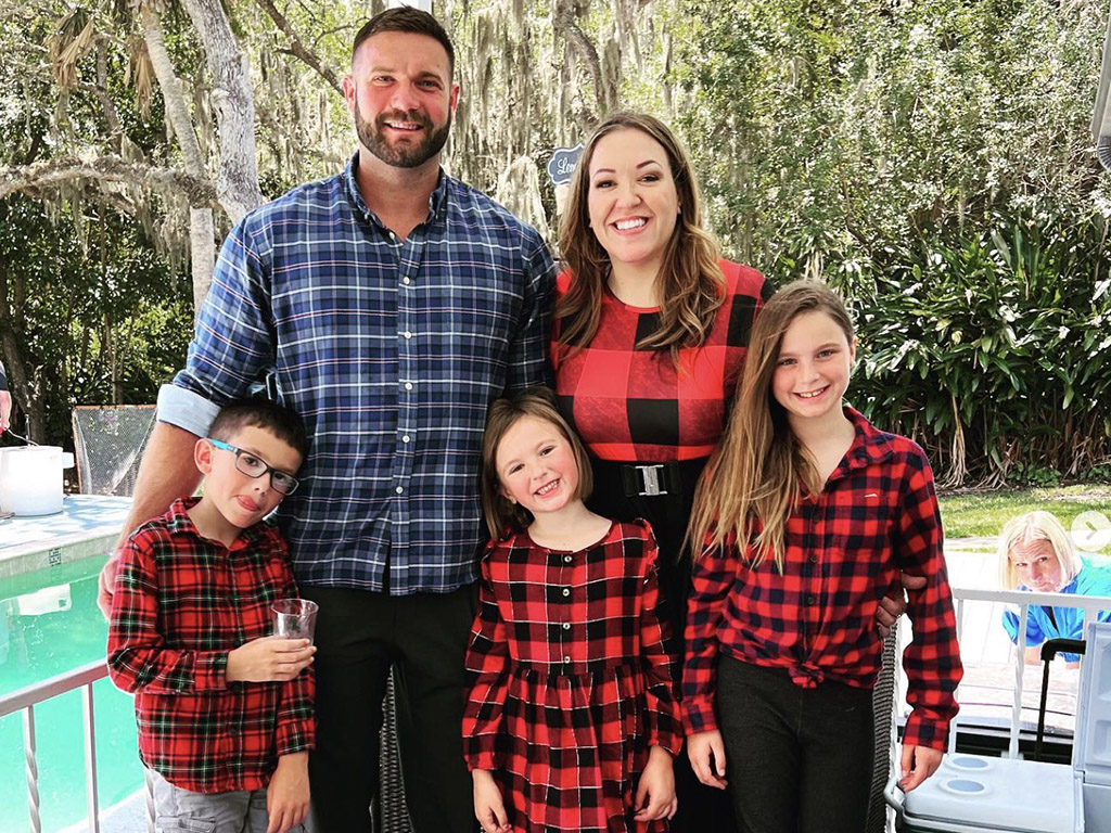 Tiffany Jenkins with her family.